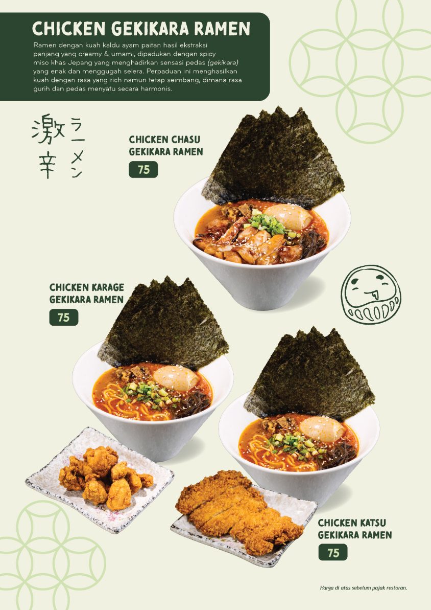 Chicken Gekikara Ramen — chasu, karage, katsu